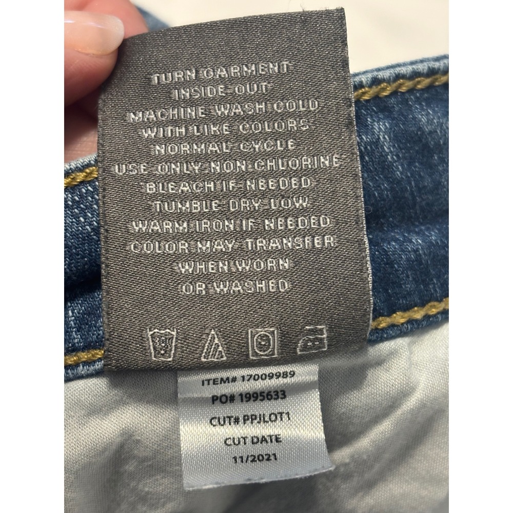 Torrid Crop Boyfriend Jeans Size 22 Blue Distressed Vintage Stretch 17009989 - Picture 5 of 7